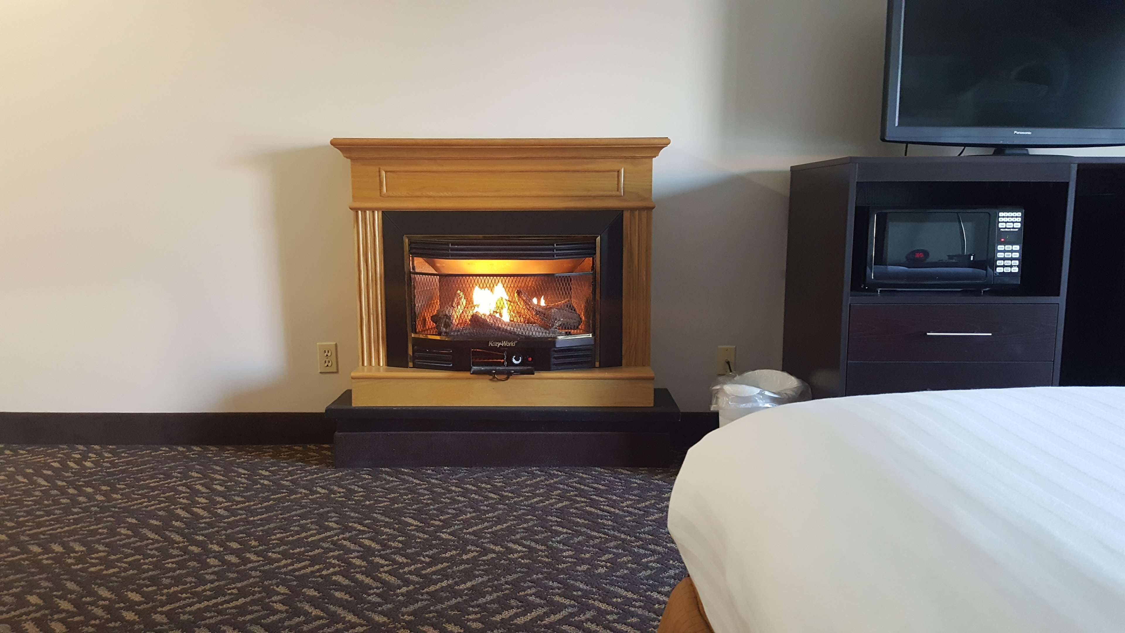 standard room, 1 king bed, non smoking, fireplace | hypo-allergenic bedding, laptop workspace, iron/ironing board