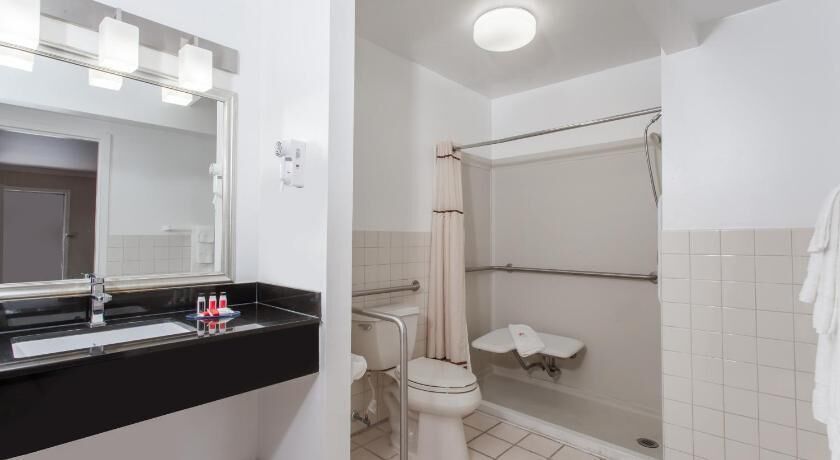 Bathroom | Combined shower/tub, free toiletries, hair dryer, towels