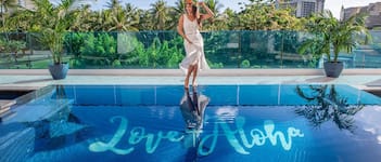 Outdoor pool, open 9:00 AM to 8:30 PM, sun loungers