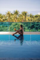 Outdoor pool, open 9:00 AM to 8:30 PM, pool loungers
