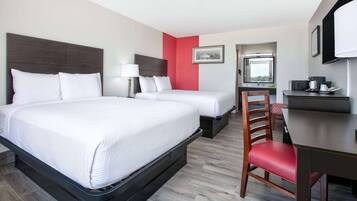 Individually decorated, individually furnished, desk, laptop workspace