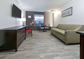 Suite, 1 King Bed, Non Smoking, Pool View (Interior) | Blackout curtains, free WiFi, bed sheets