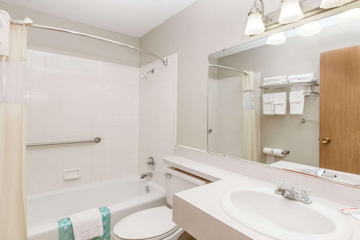 free toiletries, hair dryer, towels, soap