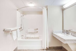 Room, 1 King Bed, Accessible, Non Smoking (Mobility) | Accessible bathroom