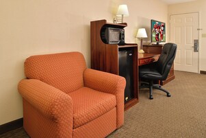 Desk, laptop workspace, blackout drapes, WiFi (free)