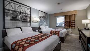 Standard Room, 2 Queen Beds | Hypo-allergenic bedding, pillow-top beds, desk, iron/ironing board