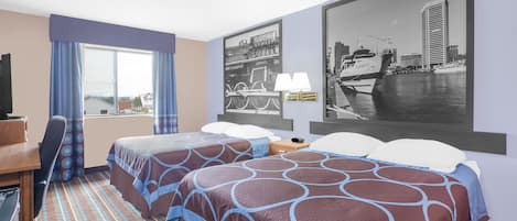 Chambre Standard, 2 grands lits | Coffre-fort, bureau, systĂšme dâinsonorisation