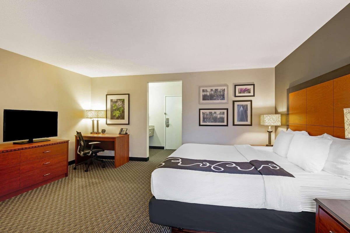 premium bedding, blackout curtains, iron/ironing board