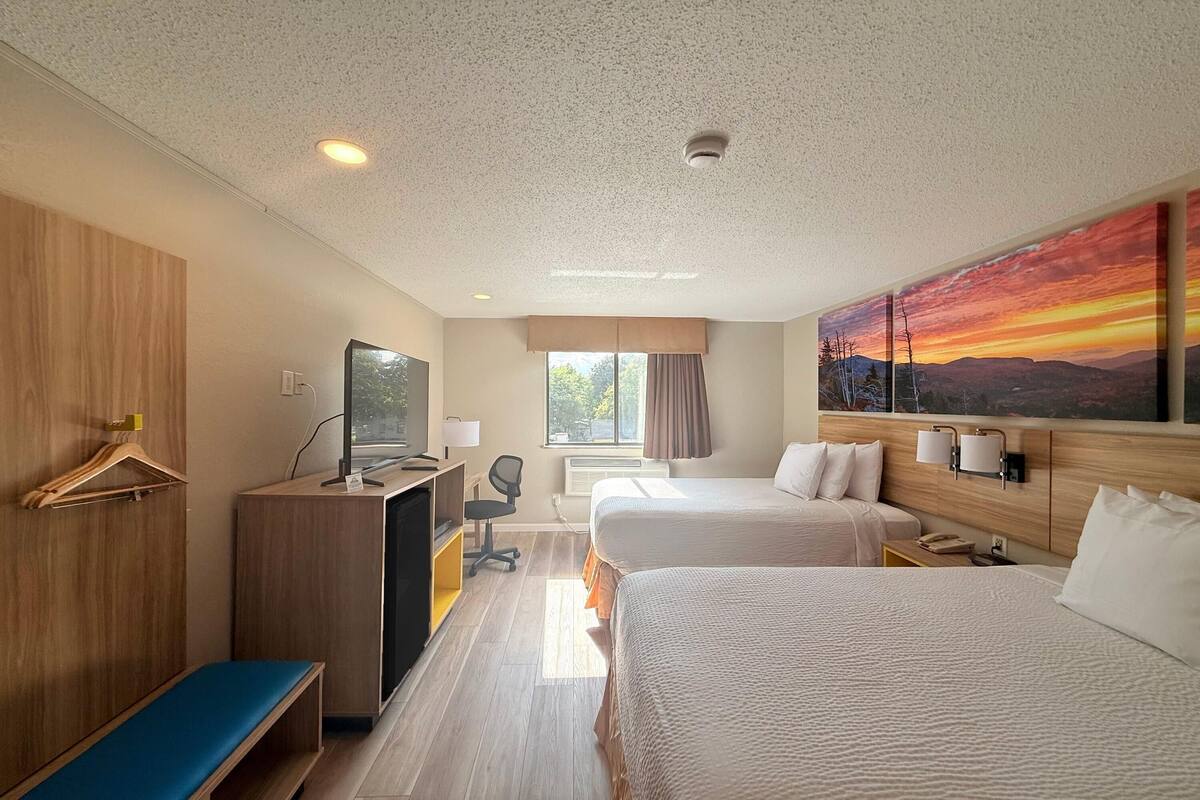 Double Room, 2 Double Beds, Non Smoking | Desk, free cots/infant beds, rollaway beds, free WiFi