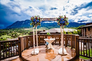 Outdoor wedding area