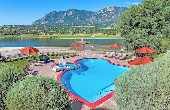 Indoor pool, 2 outdoor pools, open 8:00 AM to 10:00 PM, pool umbrellas