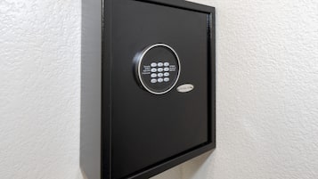 A black safe with a digital keypad and a "Global Safe" label.