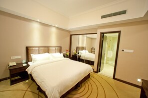 Free minibar items, in-room safe, desk, blackout curtains