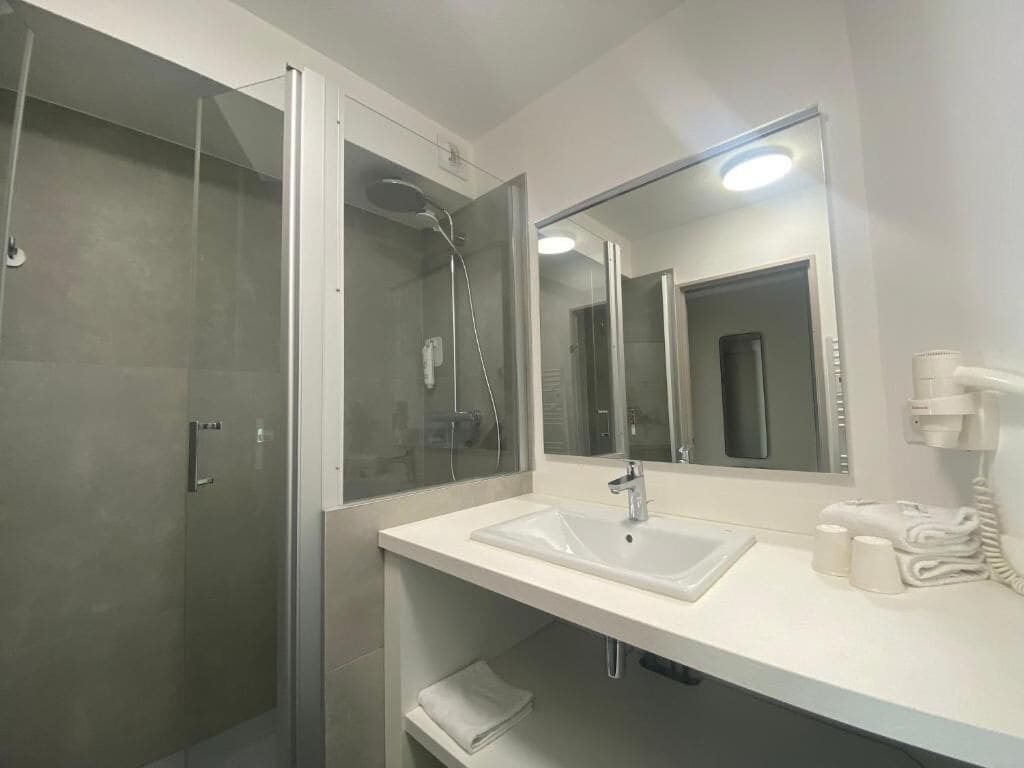 Free toiletries, hair dryer, towels, soap