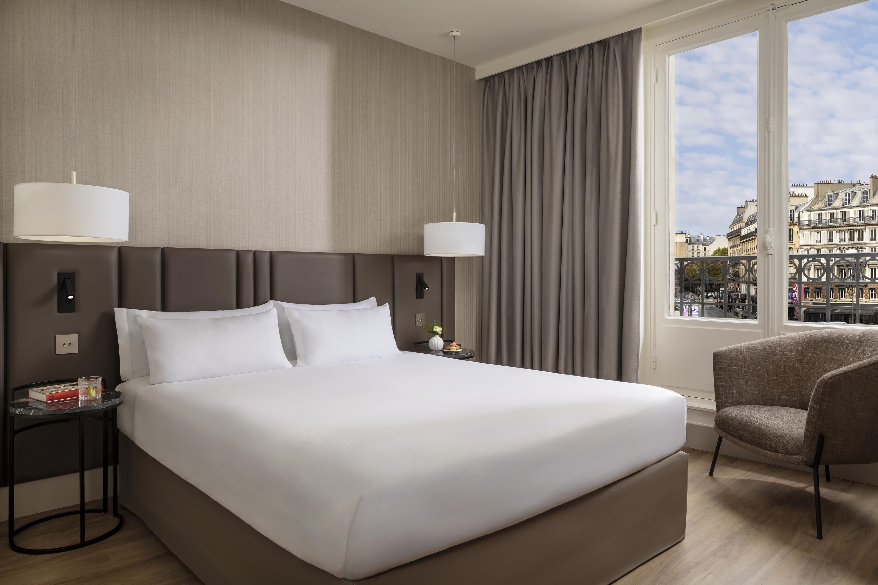 Minibar, desk, blackout curtains, soundproofing