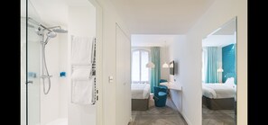 Free toiletries, hair dryer, towels