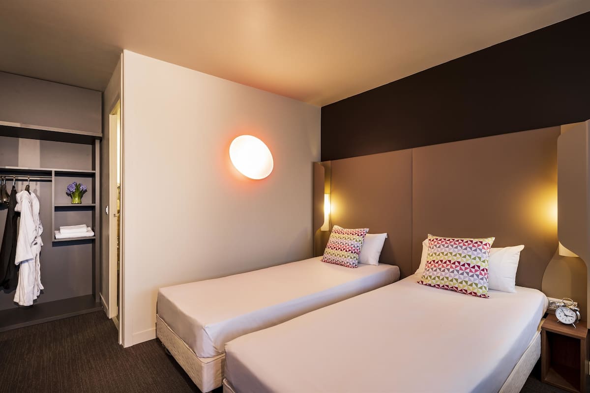 blackout curtains, iron/ironing board, free cots/infant beds, free wifi