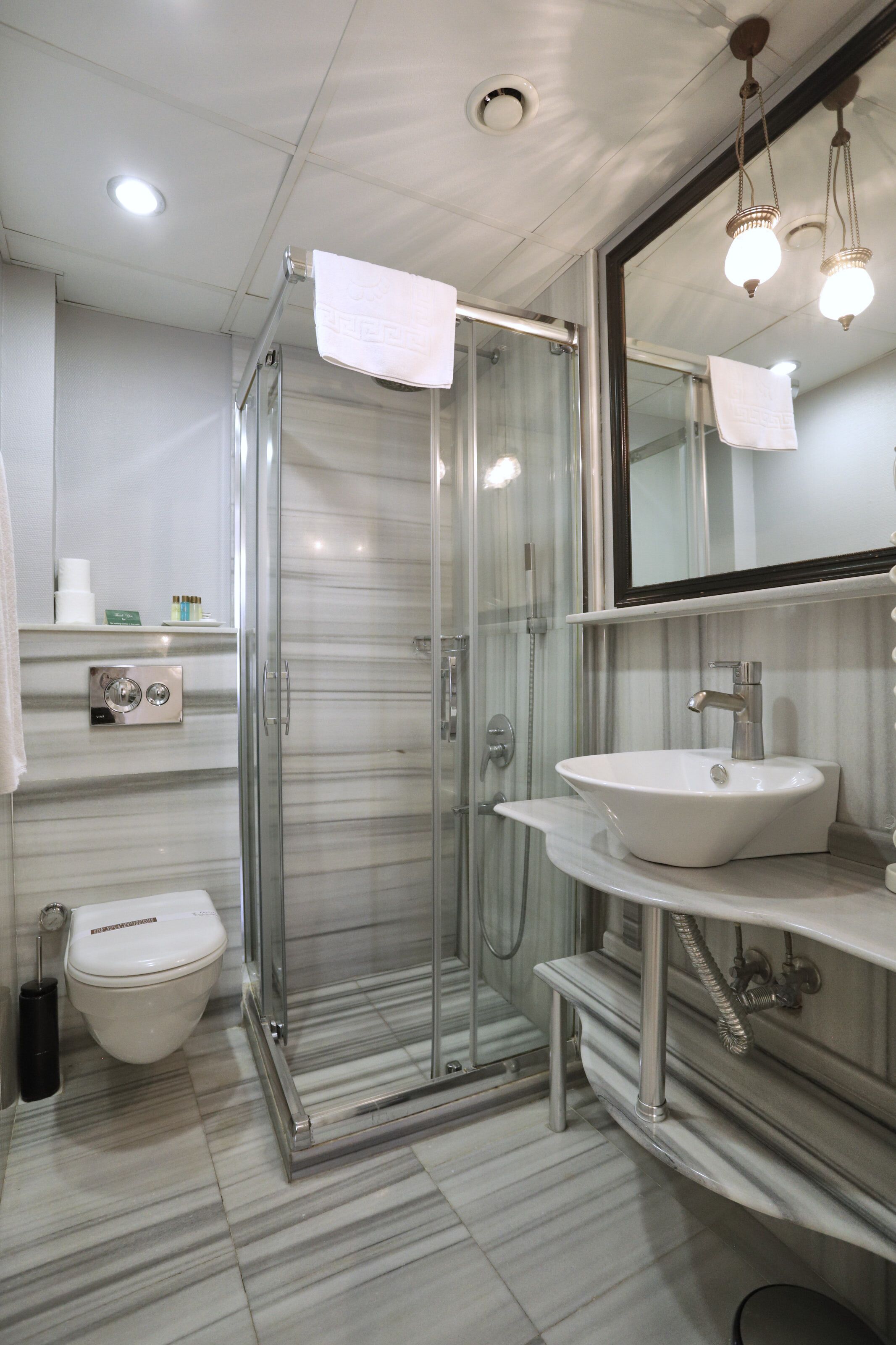 free toiletries, hair dryer, slippers, bidet