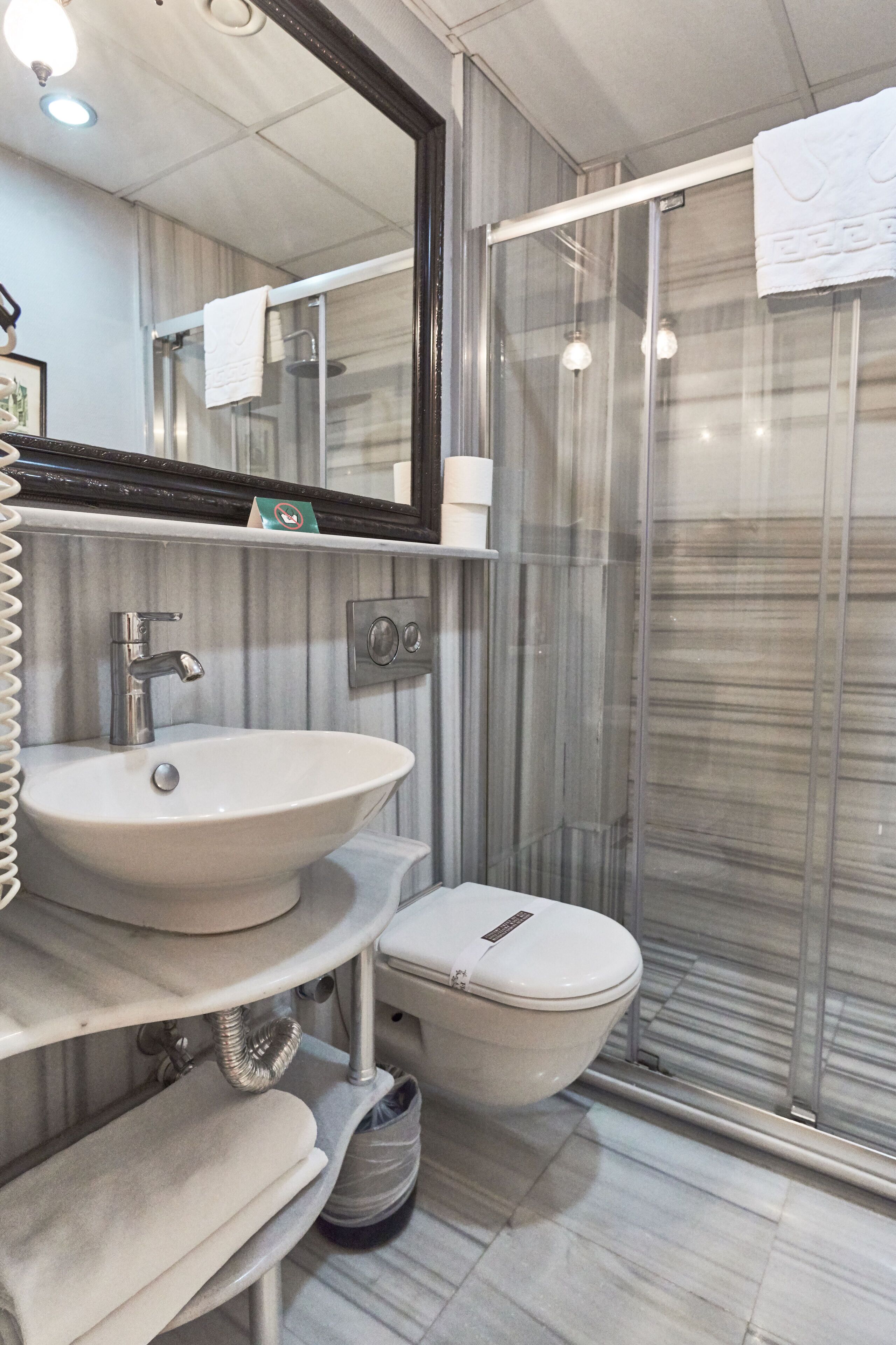 free toiletries, hair dryer, slippers, bidet