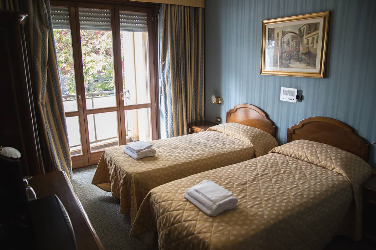 Down duvets, minibar, in-room safe, desk