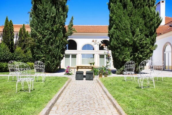 Outdoor wedding area