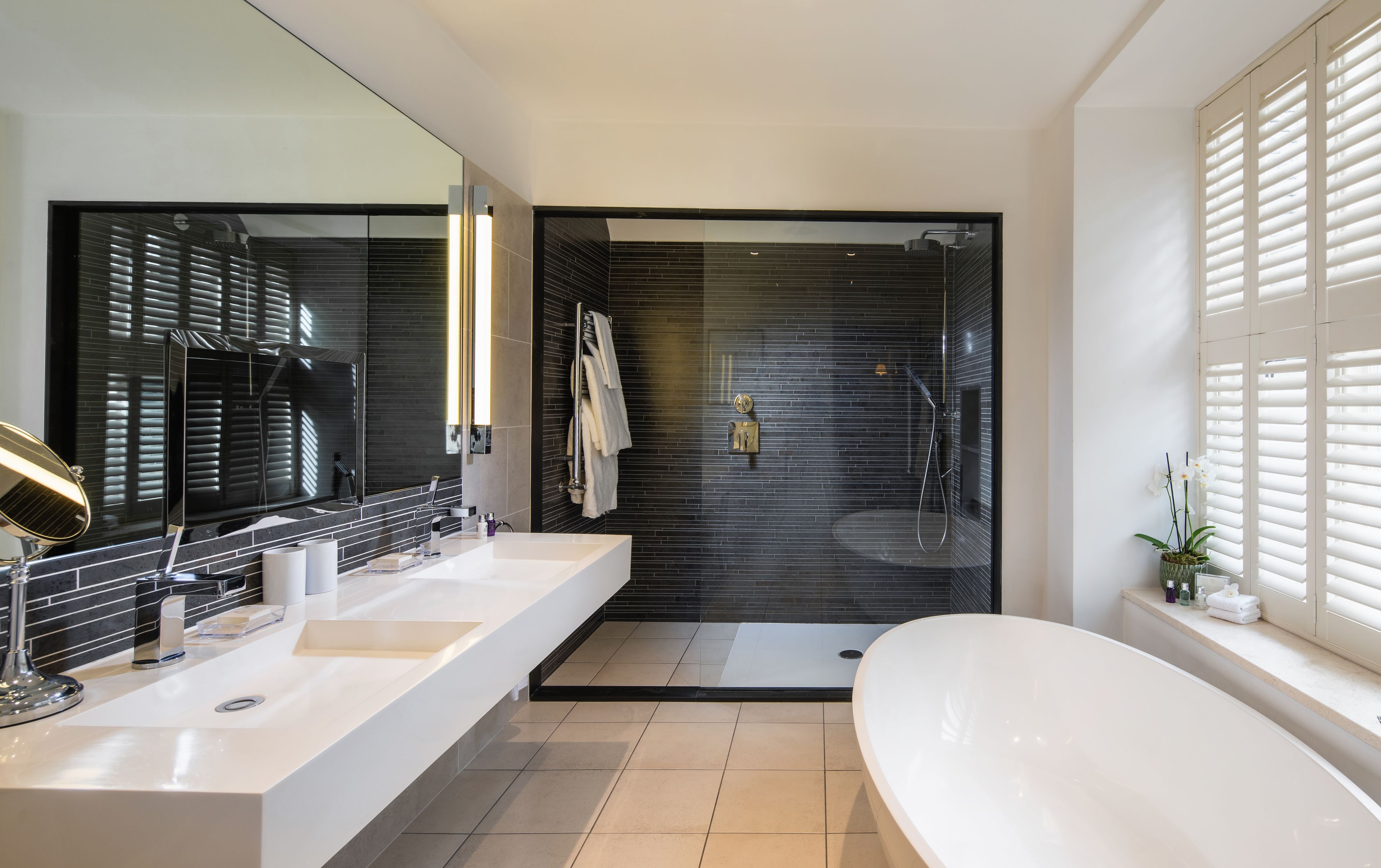 free toiletries, hair dryer, bathrobes, slippers