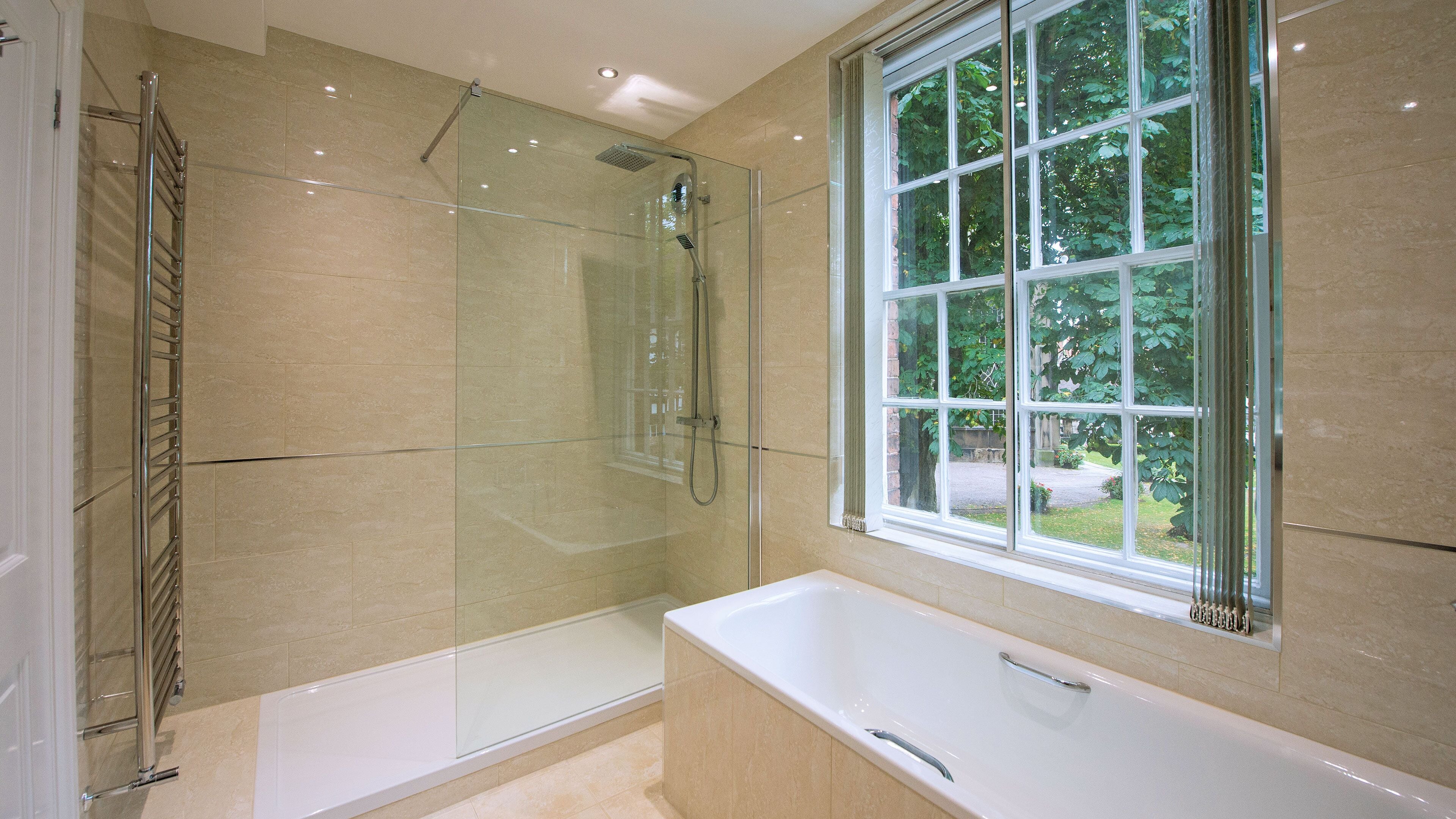 free toiletries, hair dryer, towels