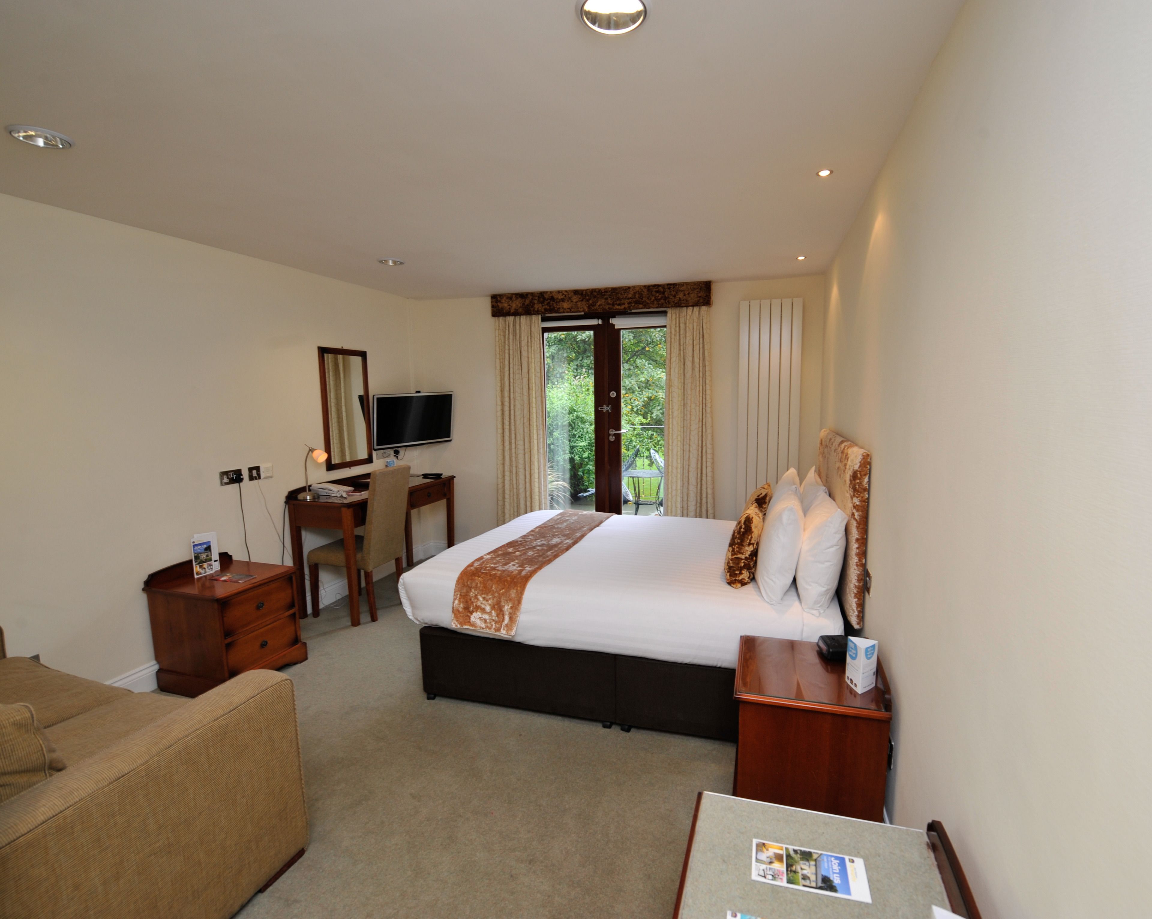 in-room safe, desk, blackout curtains, iron/ironing board