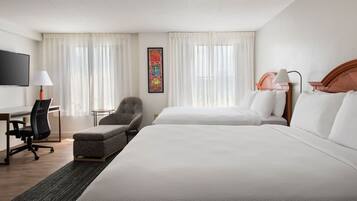 Suite, 2 Queen Beds | Premium bedding, desk, blackout curtains, iron/ironing board