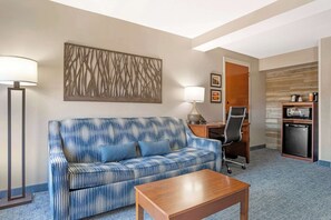 Suite, 1 King Bed with Sofa bed, Accessible, Non Smoking | Desk, laptop workspace, blackout drapes, iron/ironing board