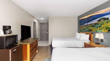 In-room safe, desk, laptop workspace, blackout curtains