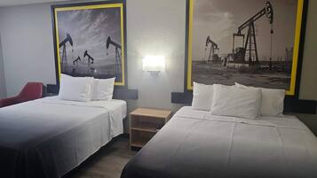 Room, 2 Queen Beds, Non Smoking | Blackout drapes, iron/ironing board, free WiFi, bed sheets