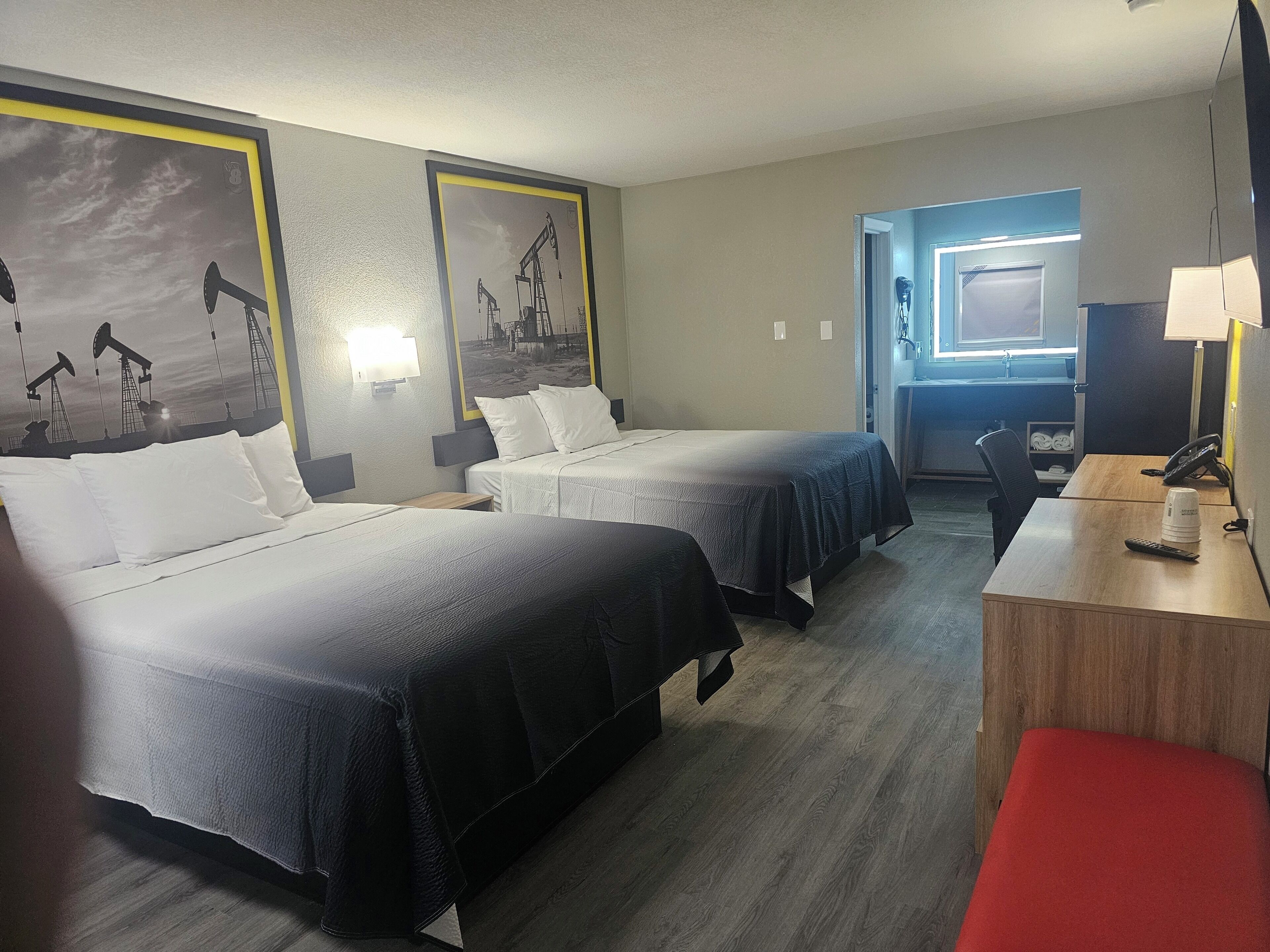 Room, 2 Queen Beds, Non Smoking | Blackout drapes, iron/ironing board, free WiFi, bed sheets