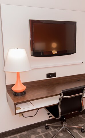 Room, 2 Queen Beds, Non Smoking | Desk, laptop workspace, blackout drapes, iron/ironing board