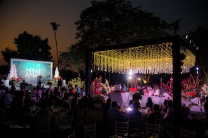 Outdoor wedding area