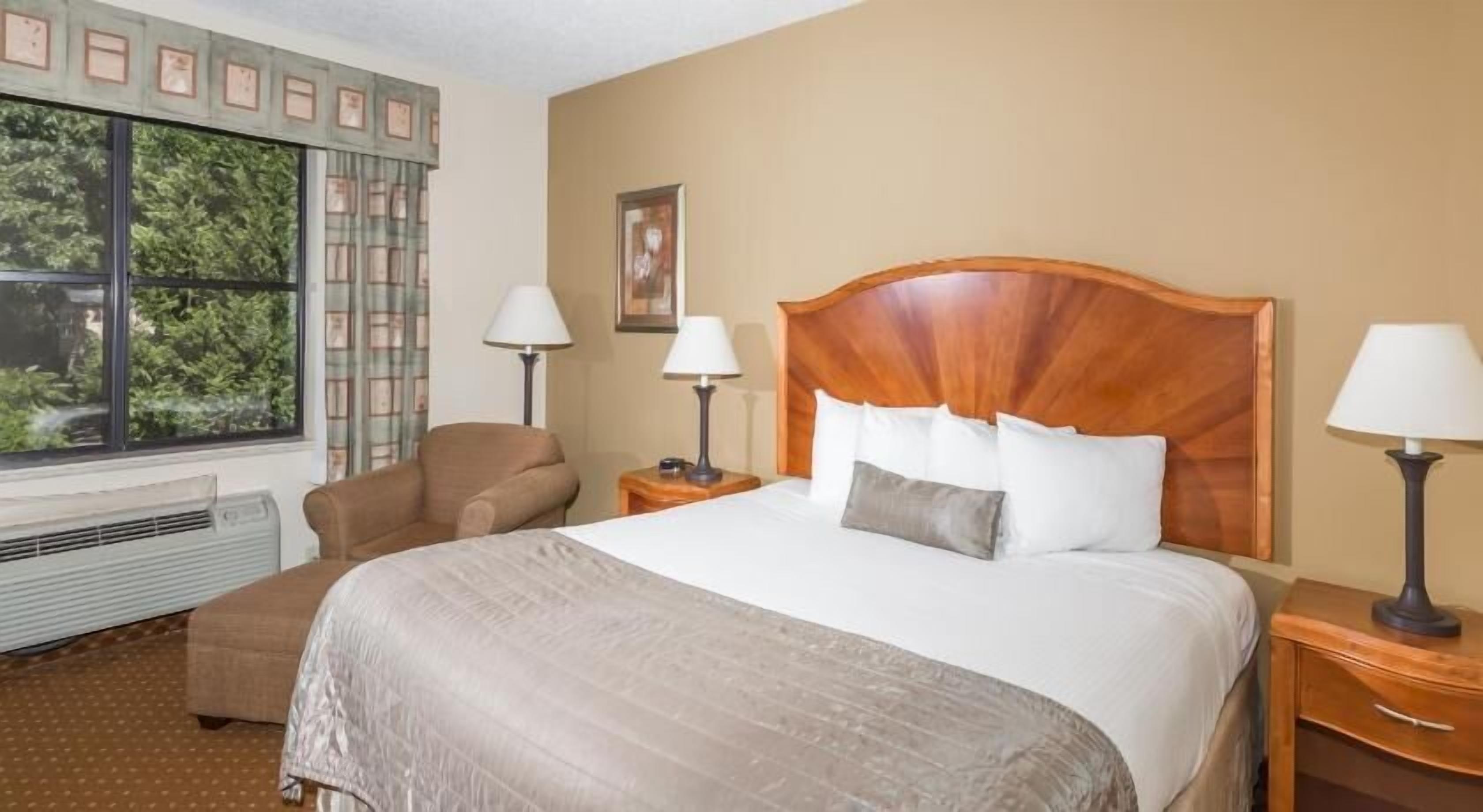 Pillow-top beds, desk, blackout curtains, iron/ironing board