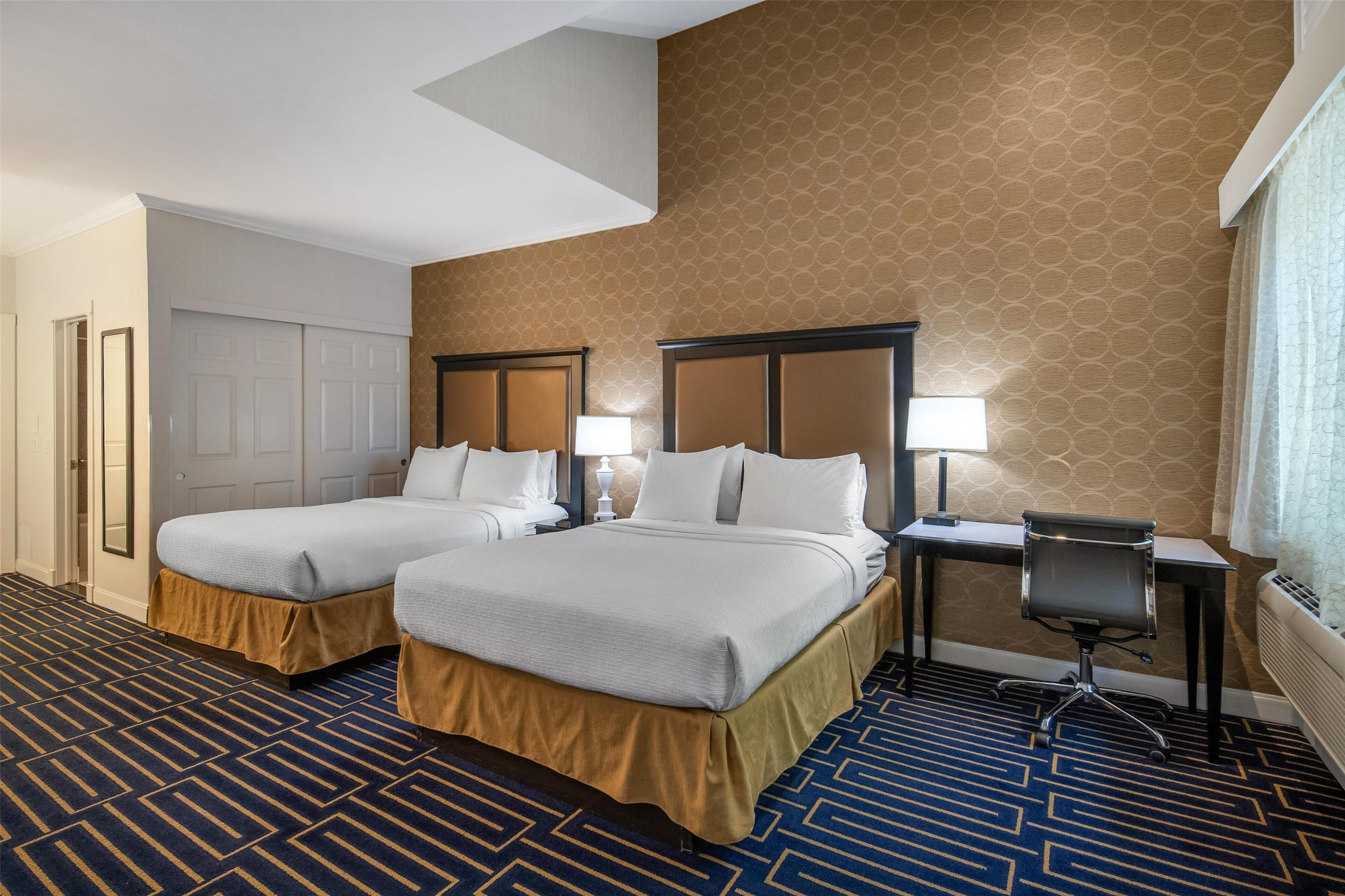 suite, 2 queen beds, non smoking, refrigerator (with sofabed) | premium bedding, pillow-top beds, desk, blackout curtains