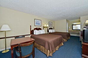 Desk, blackout curtains, iron/ironing board, cots/infant beds