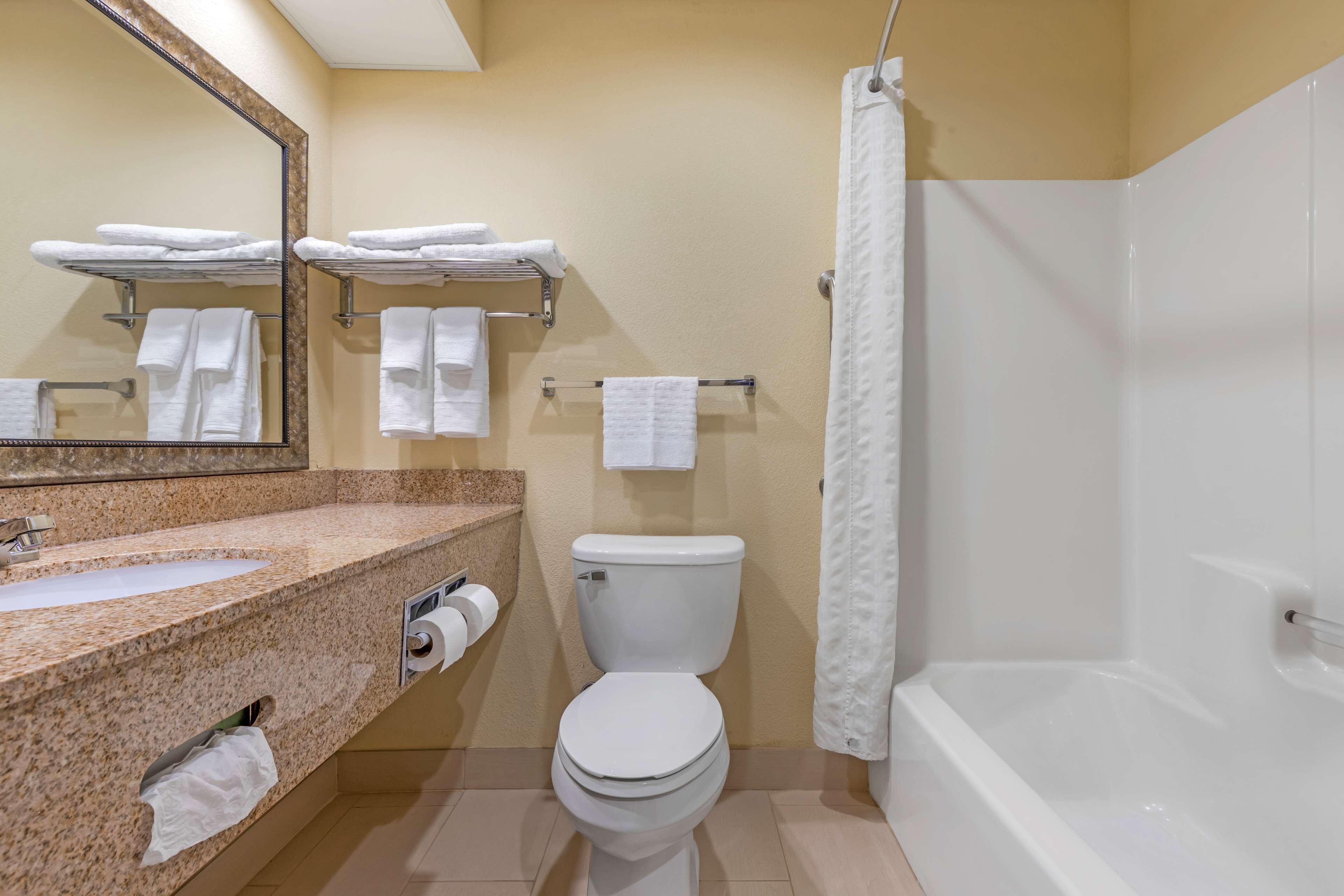 free toiletries, hair dryer, towels, soap