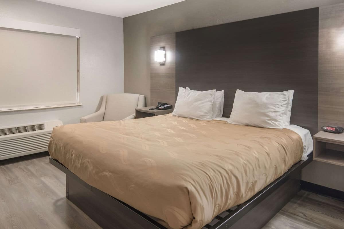 Premium bedding, pillow-top beds, desk, free WiFi