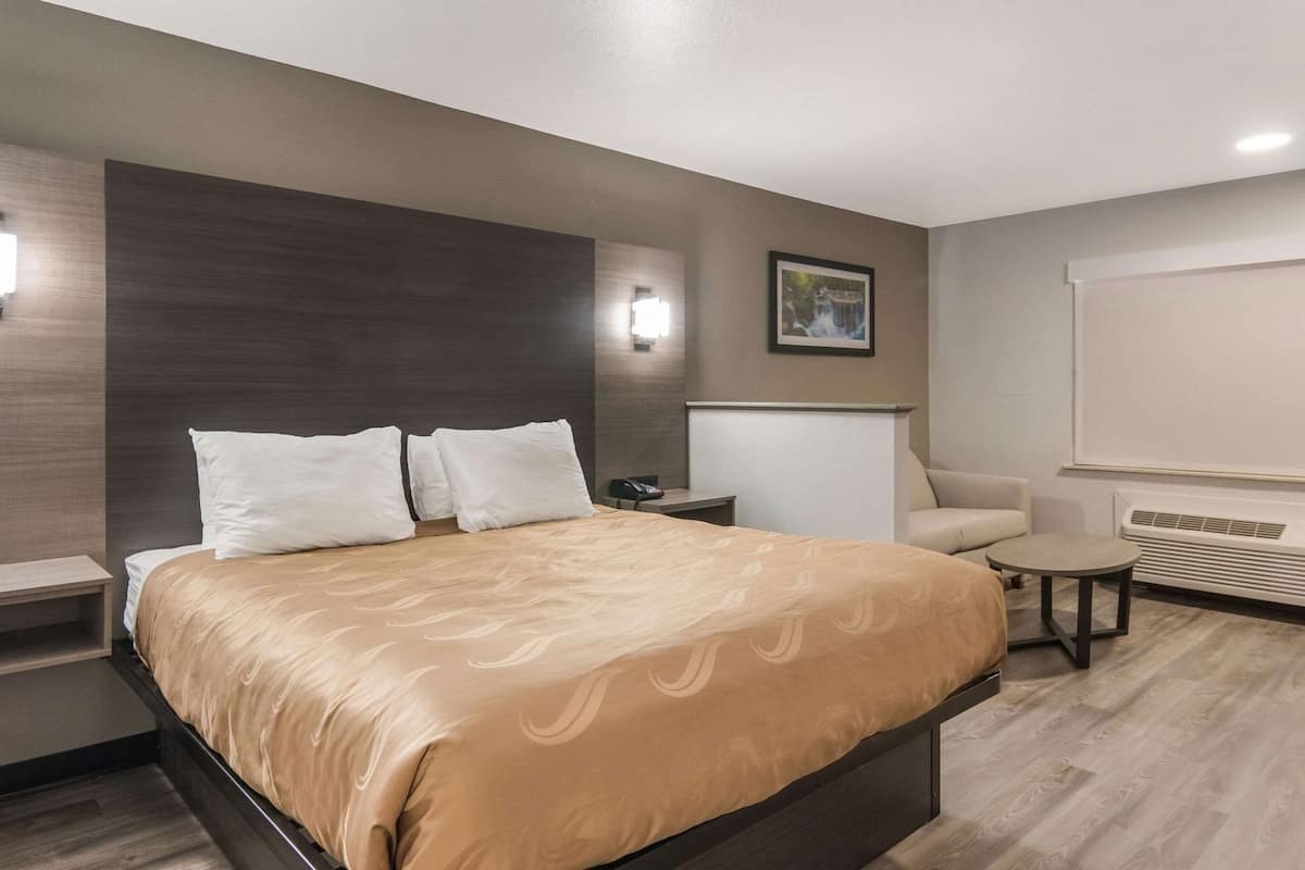 Premium bedding, pillow-top beds, desk, free WiFi