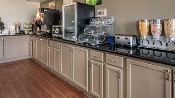 Free daily self-serve breakfast
