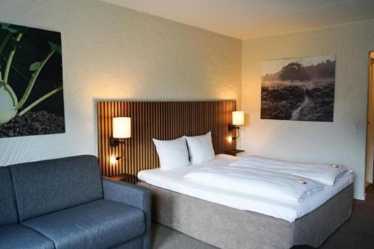 Desk, blackout curtains, iron/ironing board, free WiFi