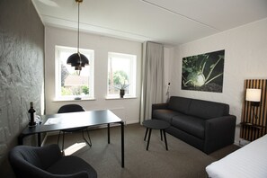 Desk, blackout curtains, iron/ironing board, free WiFi