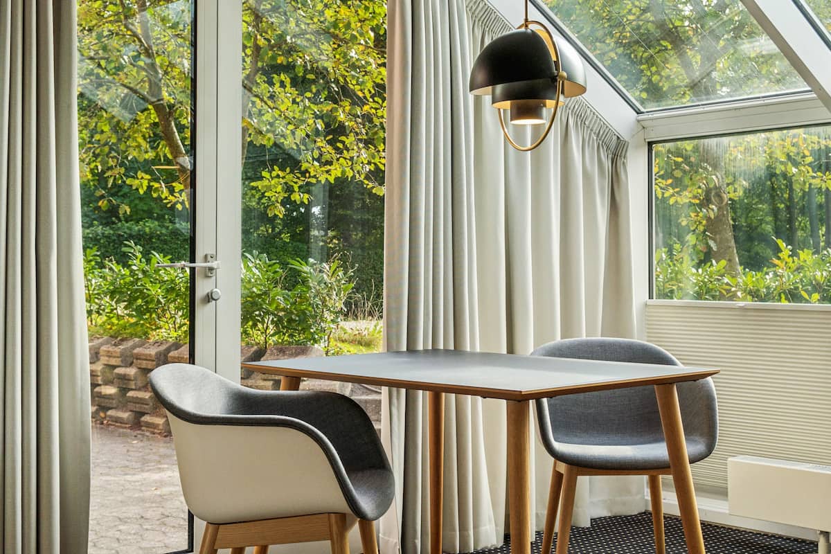 Desk, blackout curtains, iron/ironing board, free WiFi