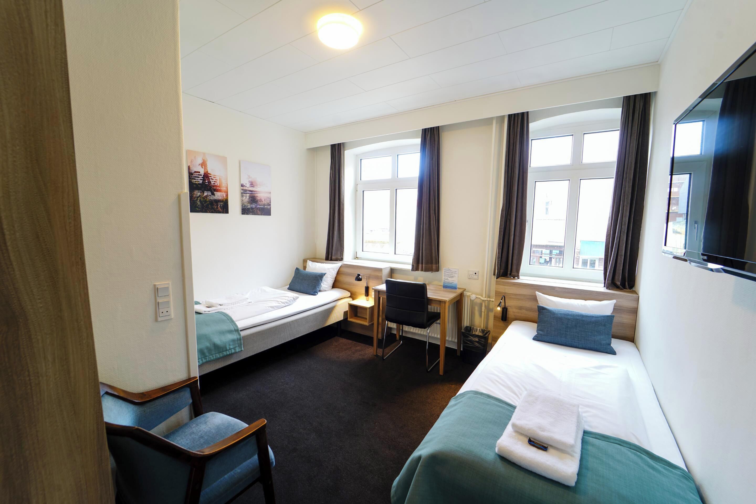 standard twin room | desk, blackout curtains, iron/ironing board, free wifi