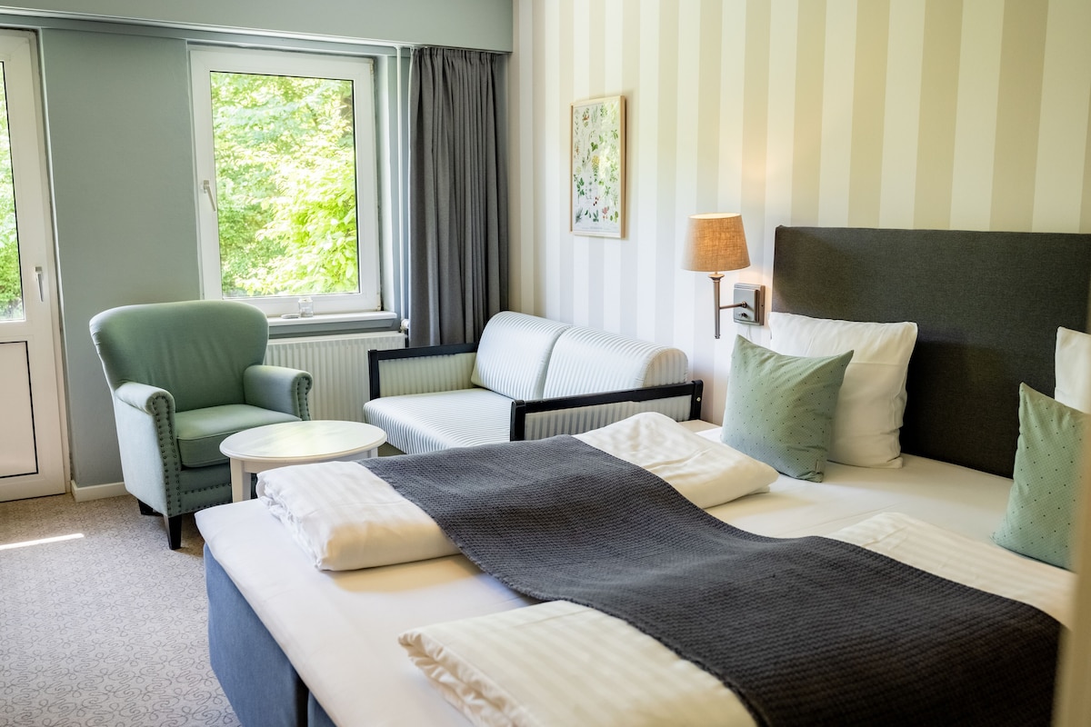 In-room safe, desk, cribs (surcharge), WiFi (free)