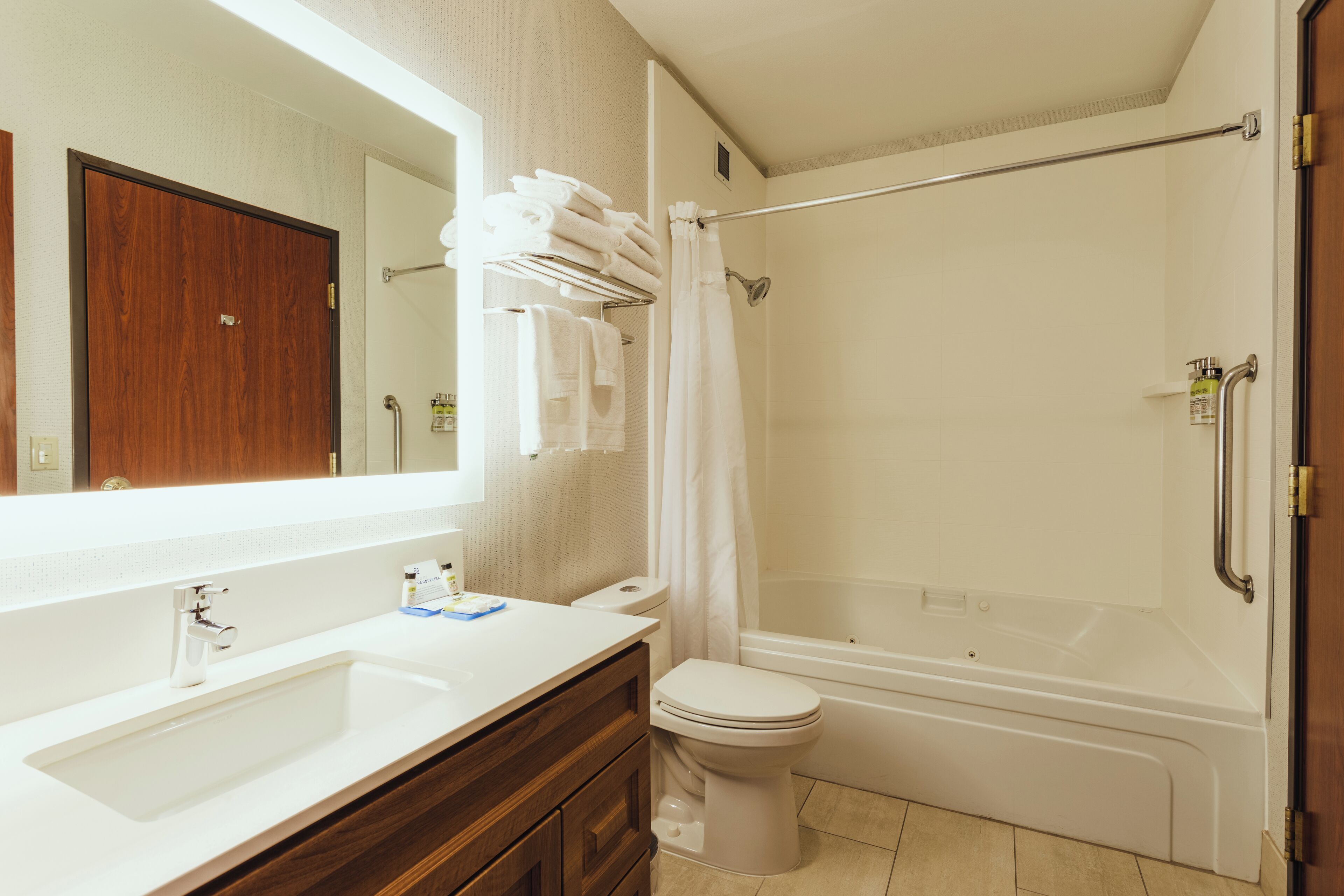 suite, 1 bedroom, non smoking | bathroom | free toiletries, hair dryer, towels, soap
