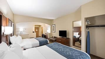 Suite, 2 Queen Beds, Non Smoking | Premium bedding, pillow-top beds, desk, laptop workspace