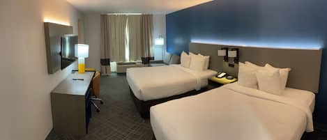 Down comforters, free WiFi, bed sheets